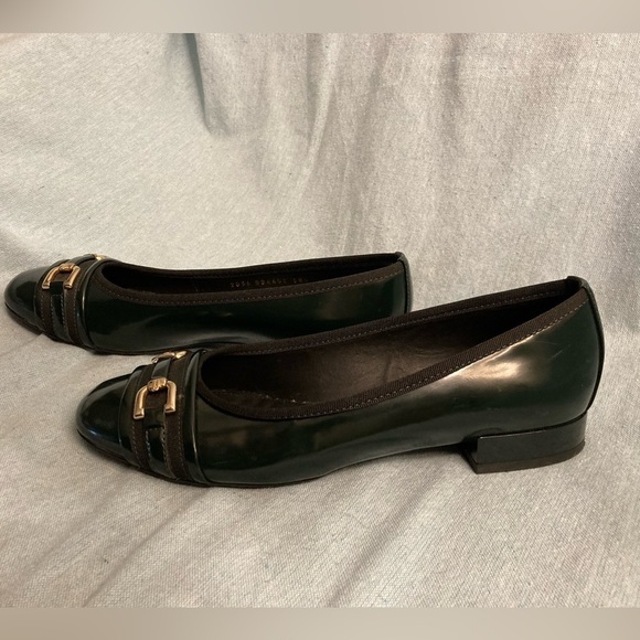 Geox Respira Italian Loafers Ballet Flats Gold Accent EU 38.5/US 8.5/9 - Picture 6 of 9